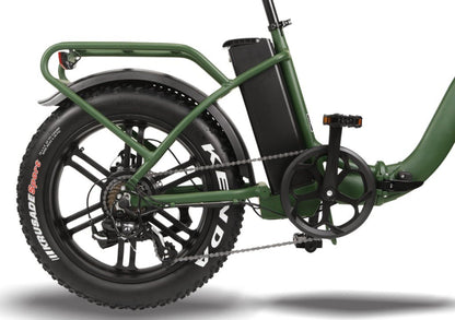 T4B 500W 48V/15.6AH Fat 2-Way Fat Tire Folding Electric Bike - EB-500WFATBLK
