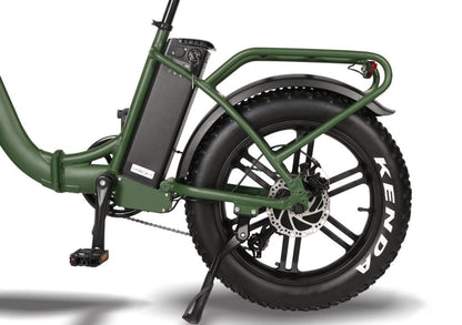 T4B 500W 48V/15.6AH Fat 2-Way Fat Tire Folding Electric Bike - EB-500WFATBLK