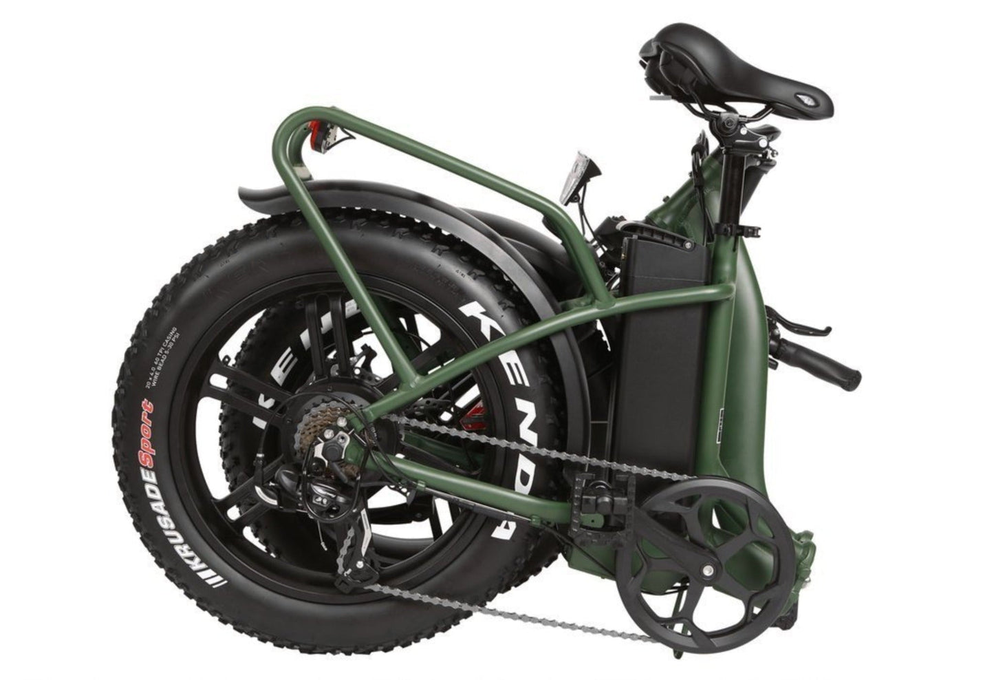 T4B 500W 48V/15.6AH Fat 2-Way Fat Tire Folding Electric Bike - EB-500WFATBLK