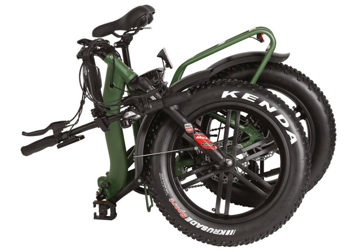 T4B 500W 48V/15.6AH Fat 2-Way Fat Tire Folding Electric Bike - EB-500WFATBLK