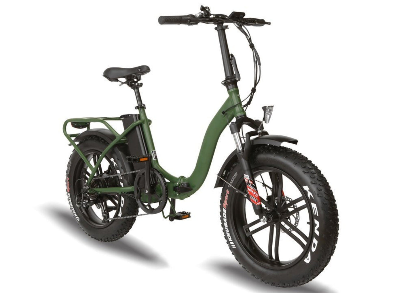 T4B 500W 48V/15.6AH Fat 2-Way Fat Tire Folding Electric Bike - EB-500WFATBLK