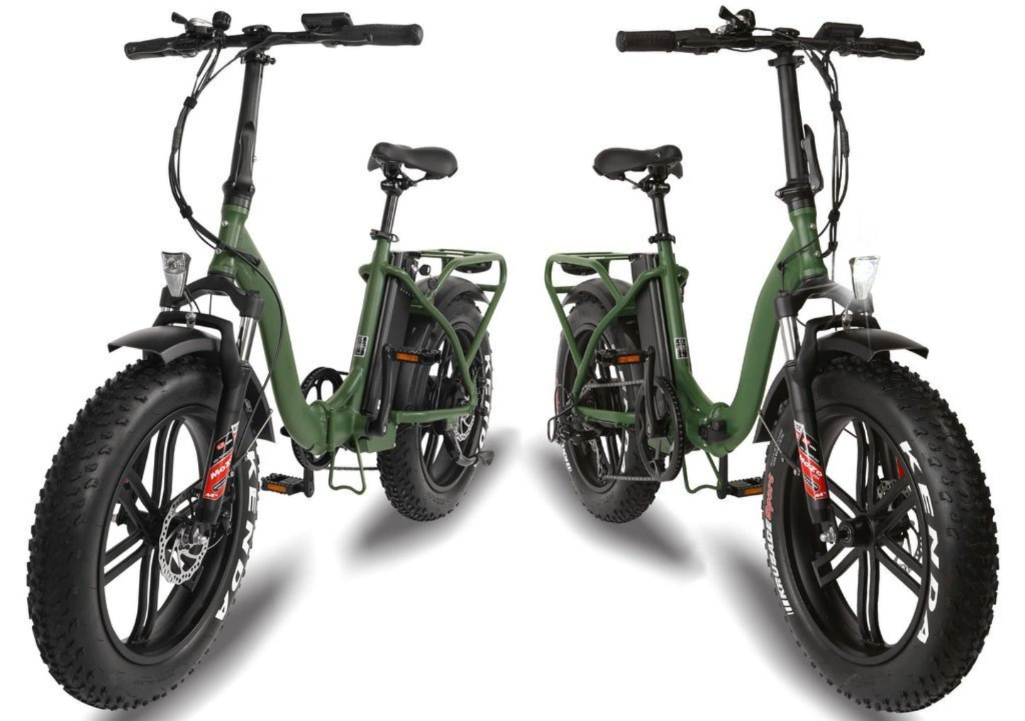 T4B 500W 48V/15.6AH Fat 2-Way Fat Tire Folding Electric Bike - EB-500WFATBLK
