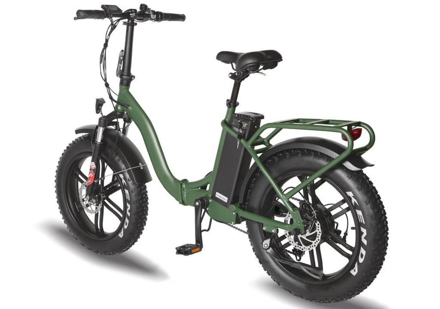 T4B 500W 48V/15.6AH Fat 2-Way Fat Tire Folding Electric Bike - EB-500WFATBLK