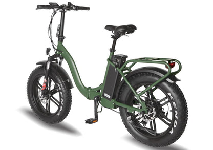T4B 500W 48V/15.6AH Fat 2-Way Fat Tire Folding Electric Bike - EB-500WFATBLK