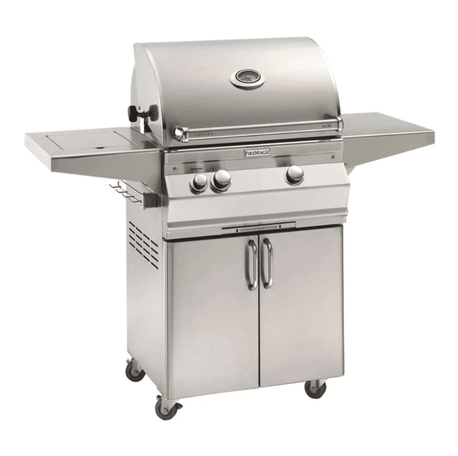 Fire Magic Aurora A430s 24-Inch Natural Gas Freestanding Grill w/ Flush Mounted Single Side Burner and Analog Thermometer - A430S-7EAN-62 - Fire Magic Grills