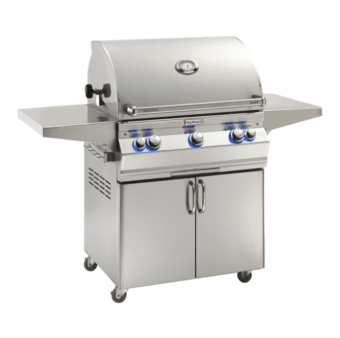 Fire Magic Aurora A660s 30-Inch Natural Gas Freestanding Grill w/ 1 Sear Burner, Backburner, Rotisserie Kit and Analog Thermometer - A660S-8LAN-61 - Fire Magic Grills