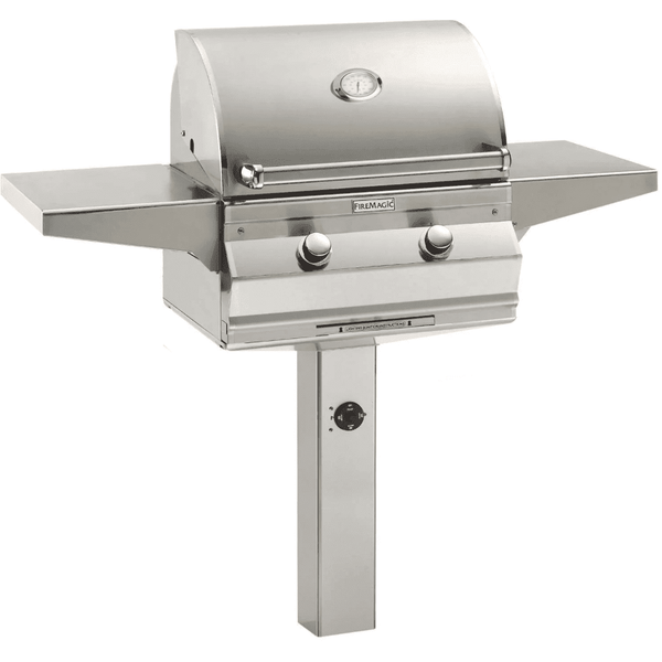 Fire Magic Choice C430S 24-Inch Natural Gas Grill With Analog Thermometer On In-Ground Post - C430S-RT1N-G6 - Fire Magic Grills