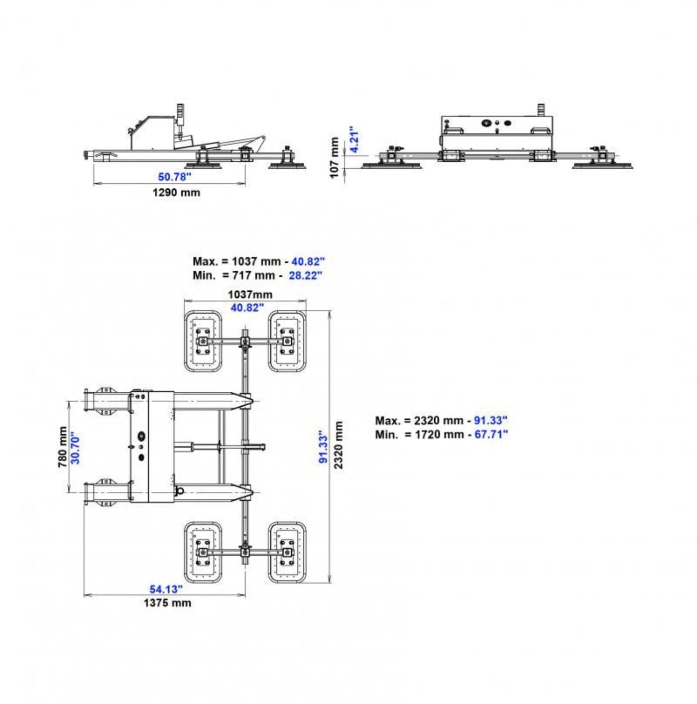 Aardwolf FMVLA Fork Mounted Vacuum Lifting Attachment - FMVLA