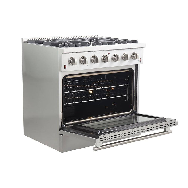 Forno 36" Galiano Gas Range with 6 Burners and Convection Oven FFSGS6244-36