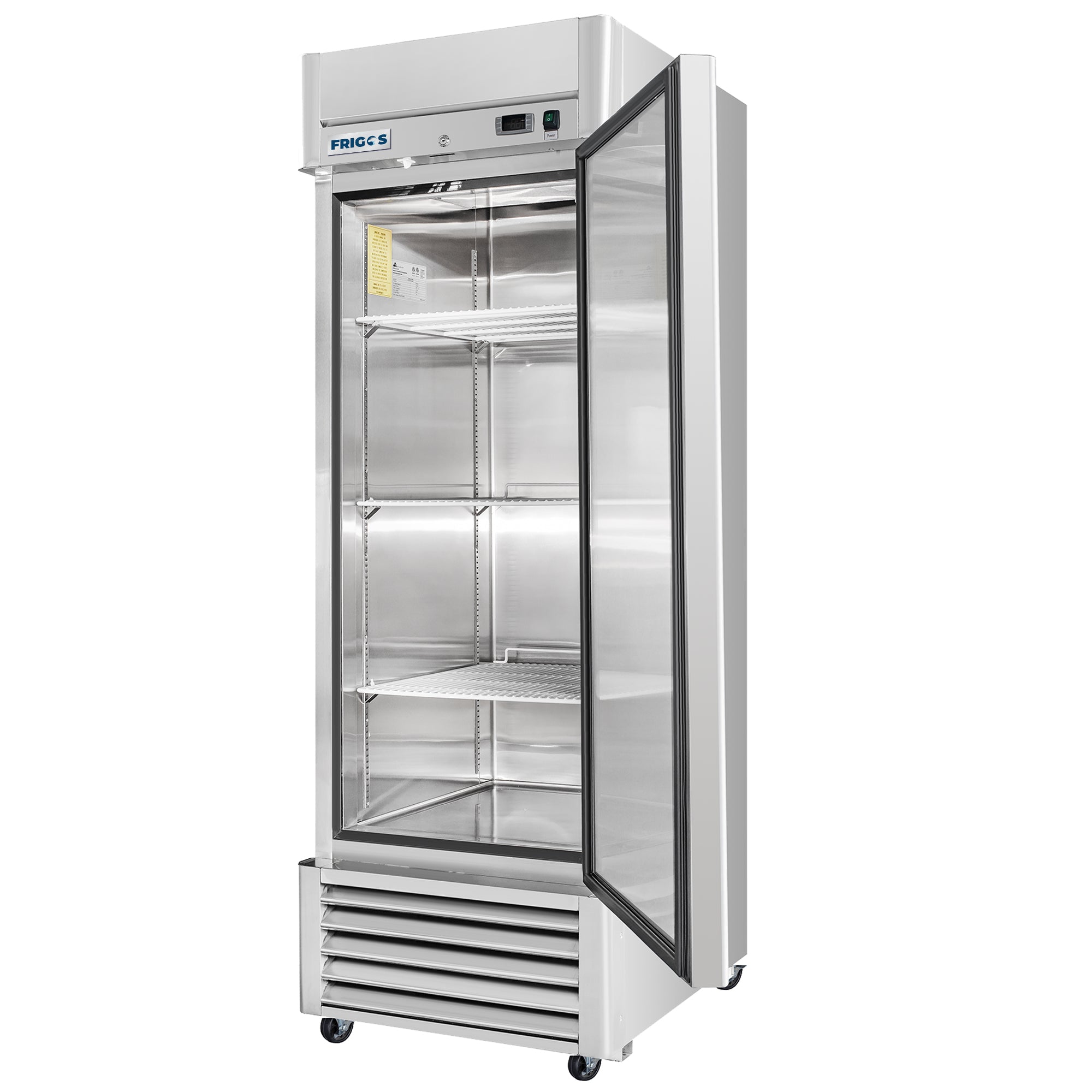 Frigos 27" Reach-In Refrigerator, Single Solid Door, 21 Cu. Ft., Aluminum Interior, 304 SS Floor - FG-RF-1D
