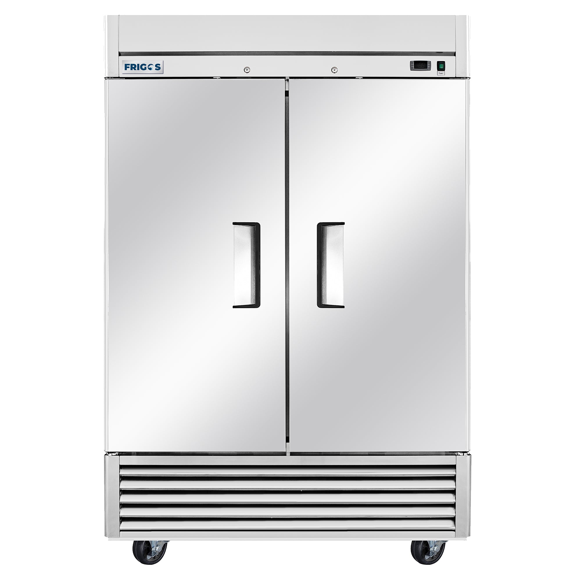 Frigos 54" Commercial Reach-In Refrigerator, 2 Solid Doors, 47 Cu Ft, Aluminum Interior, Stainless Steel Floor – FG-RF-2D