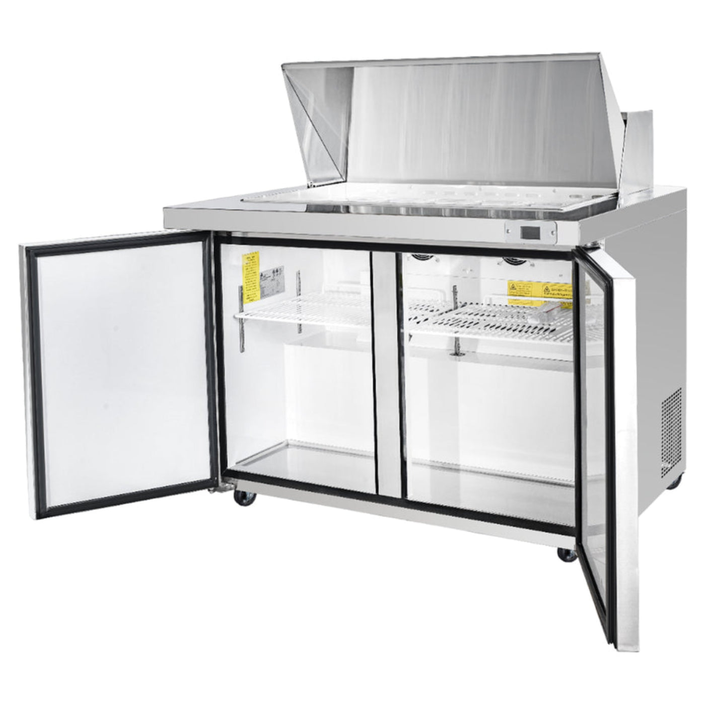 Frigos 48" Sandwich & Salad Prep Table Refrigerator, 2 Doors, Mega Top, Aluminum Interior – FG-SWPT-48-MT