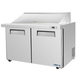 Frigos 60" Sandwich & Salad Prep Table Refrigerator, 2-Door Mega Top, Aluminum Interior – FG-SWPT-60-MT