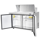 Frigos 60" Sandwich & Salad Prep Table Refrigerator, 2-Door Mega Top, Aluminum Interior – FG-SWPT-60-MT