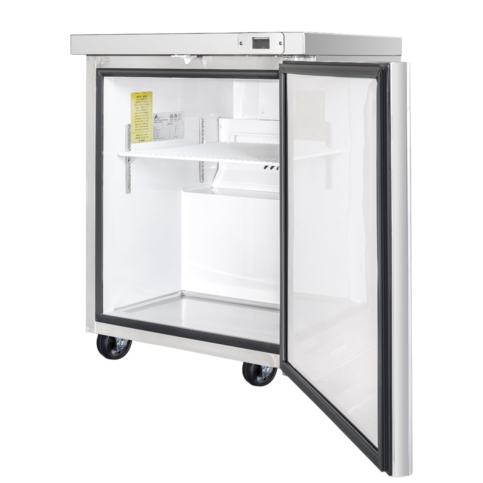 Frigos  Commercial Undercounter Freezer 29" Width 1 Door Frigos FG-UCFZ-29 with Aluminum Interior with 304 Stainless Steel Floor - FG-UCFZ-29