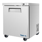 Frigos  Commercial Undercounter Refrigerator 29” Width 1 Door Frigos FG-UCRF-29 with Aluminum Interior with 304 Stainless Steel Floor - FG-UCRF-29