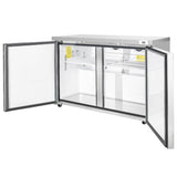 Frigos  Commercial Undercounter Refrigerator 48" Width 2 Door True Frigos FG-UCRF-48 with Aluminum Interior with 304 Stainless Steel Floor -  FG-UCRF-48