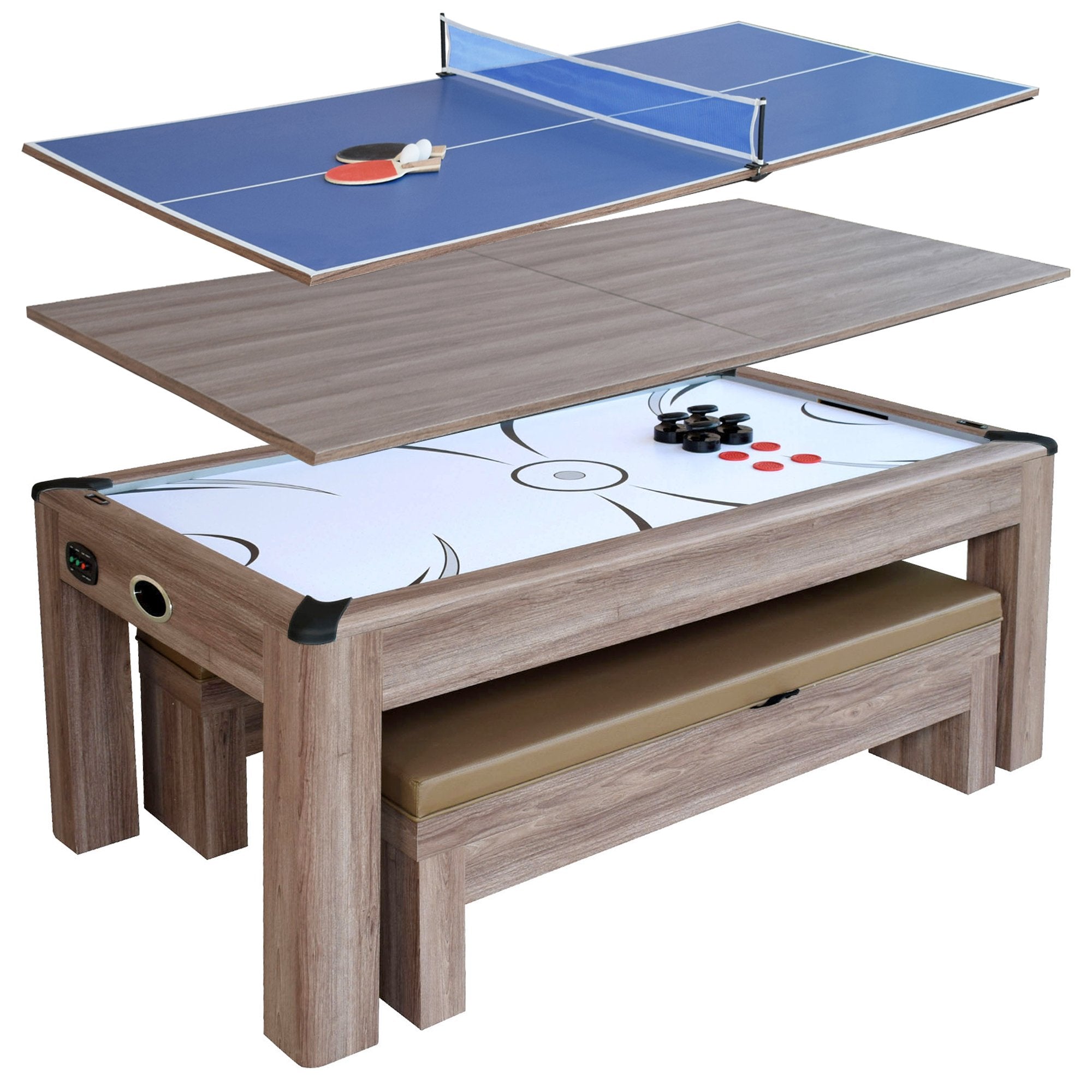 Hathaway Driftwood 7ft Multi Game Table 3 in 1 - BG1137H