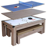 Hathaway Driftwood 7ft Multi Game Table 3 in 1 - BG1137H