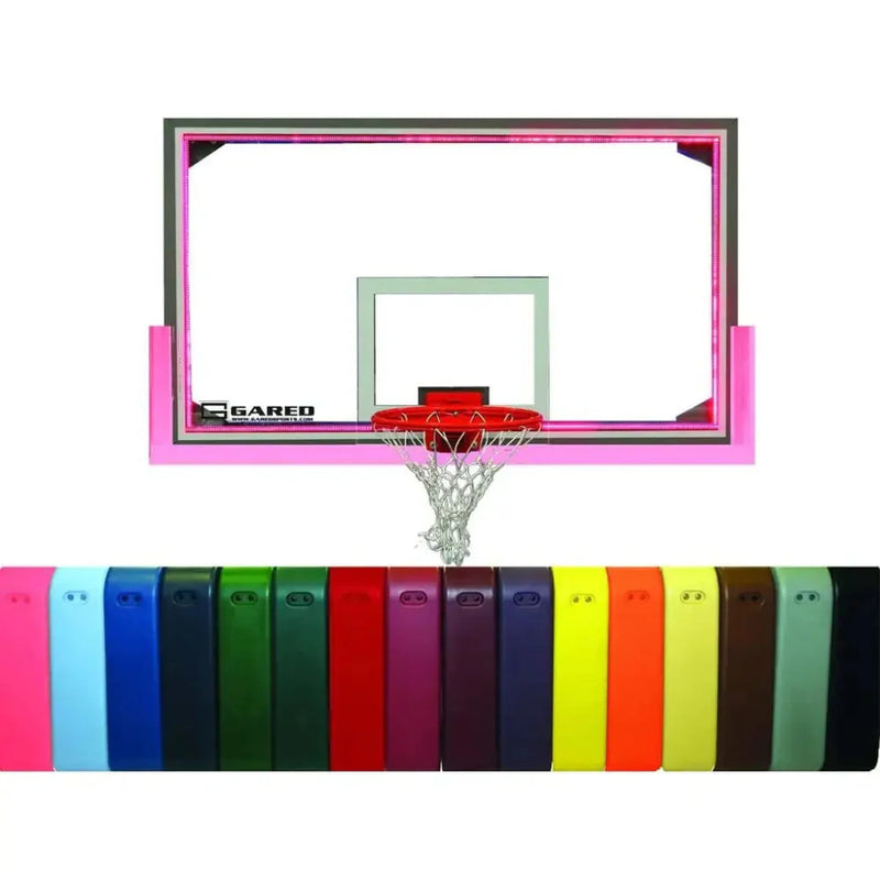 Gared Sports 42" x 72" Buzzer Beater Gymnasium Basketball Glass Backboard Package