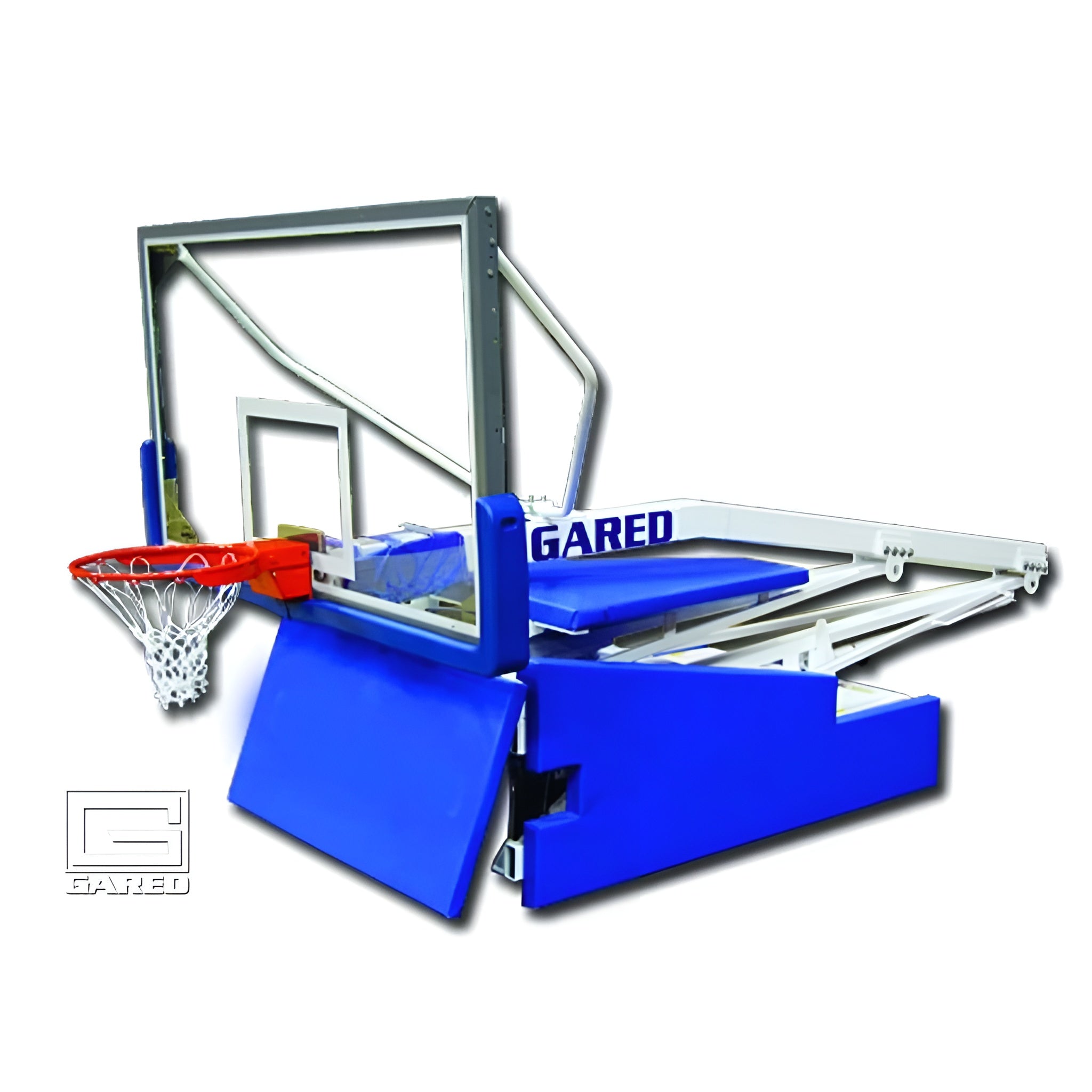 Gared Sports Hoopmaster 5 Spring-Lift Collegiate/High School Indoor Portable Basketball Hoop - 9405