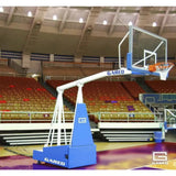 Gared Sports Hoopmaster 5 Spring-Lift Collegiate/High School Indoor Portable Basketball Hoop 9405