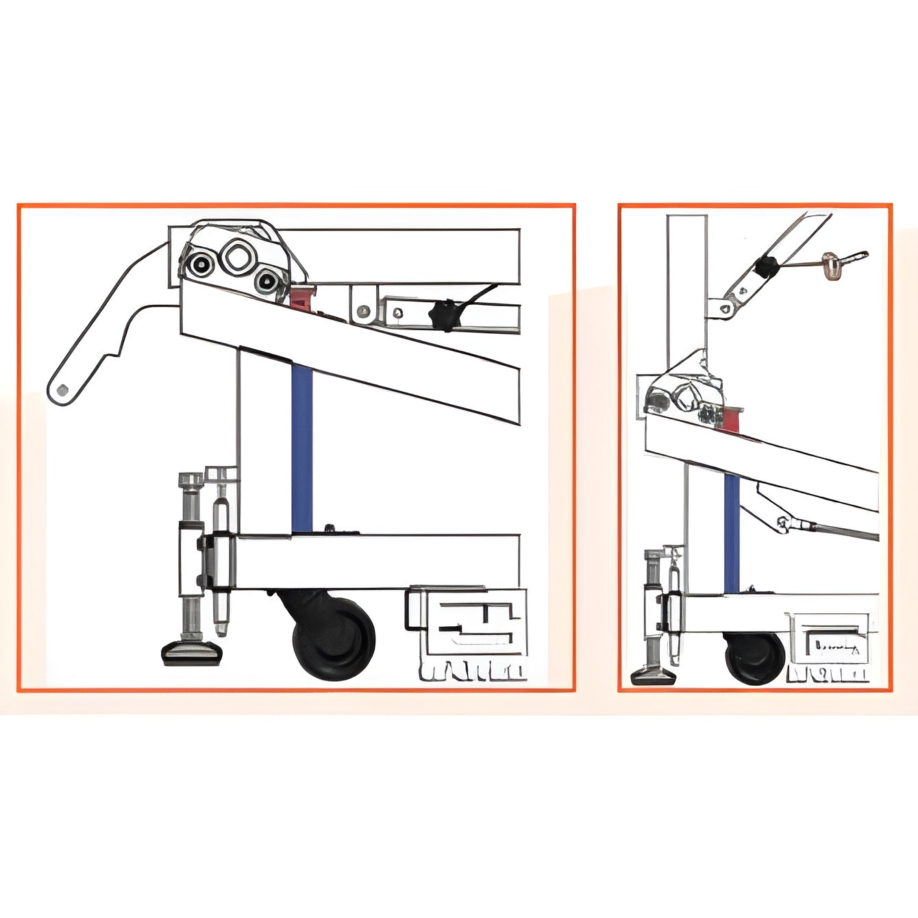 Gared Sports Pro S Spring-Lift Portable Basketball Hoop w/ 8' Boom - 9616