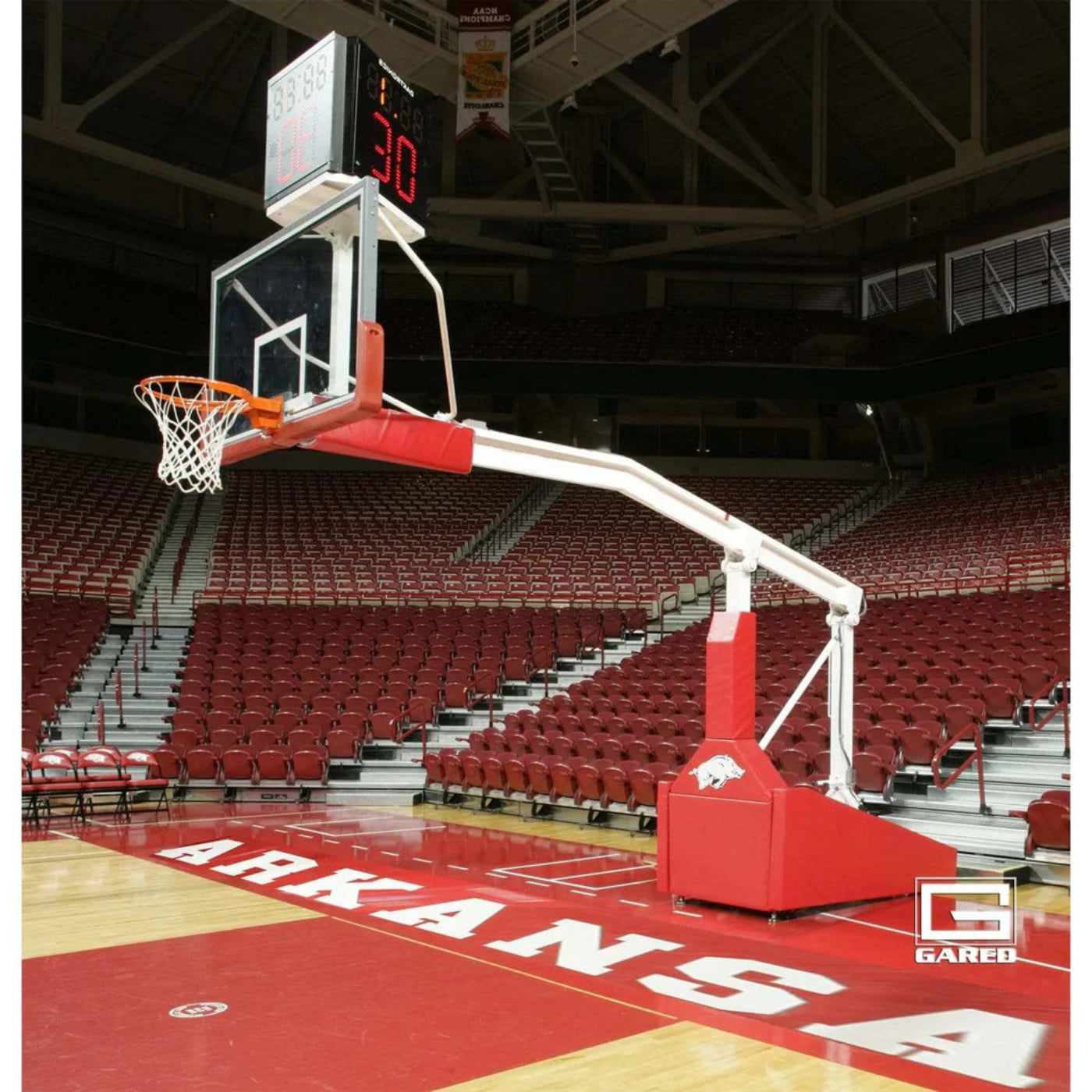 Gared Sports Pro S Spring-Lift Portable Basketball Hoop w/ 8' Boom - 9616
