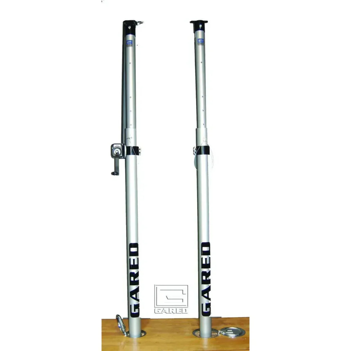 Gared Sports Rallyline Scholastic 3-1/2" OD One-Court Volleyball System - 6000BGE