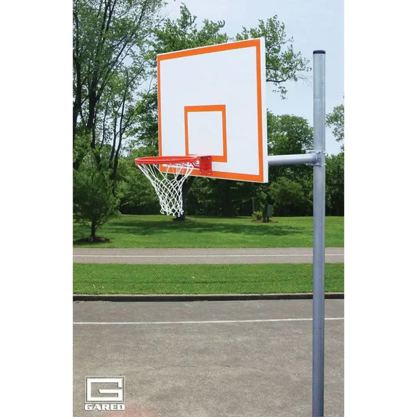 Gared Sports Standard Duty 4-1/2" O.D. Adjustable Straight Post Basketball Package - PK4551