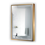 Krugg Soho 24" X 36" Gold LED Bathroom Mirror SOHO2436G - Backyard Provider