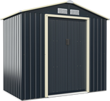 Costway Metal Storage Shed 7' x 4' with Sliding Double Lockable Doors New - GT3731GR+