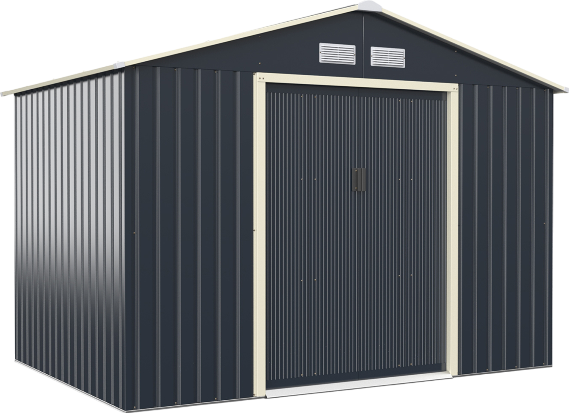 Costway Metal Storage Shed 9' x 6' with Sliding Double Lockable Doors New - GT3732GR+