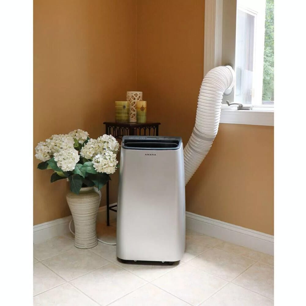 Amana - 12, 000 BTU Portable AC - White/Gray _ AMAP121AW-2