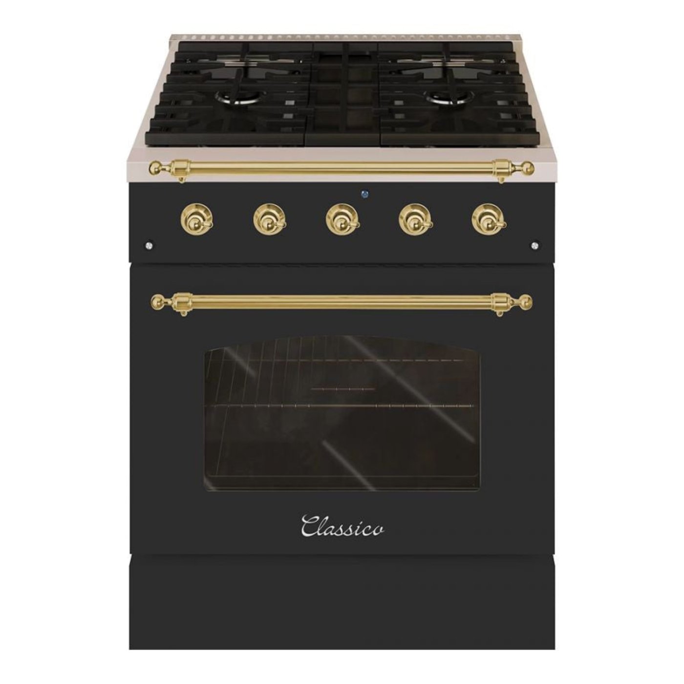 Hallman CLASSICO 30" 4.2 Cu.Ft. 4 Burner Freestanding Dual Fuel Range and Electric Oven - HCLRDF30