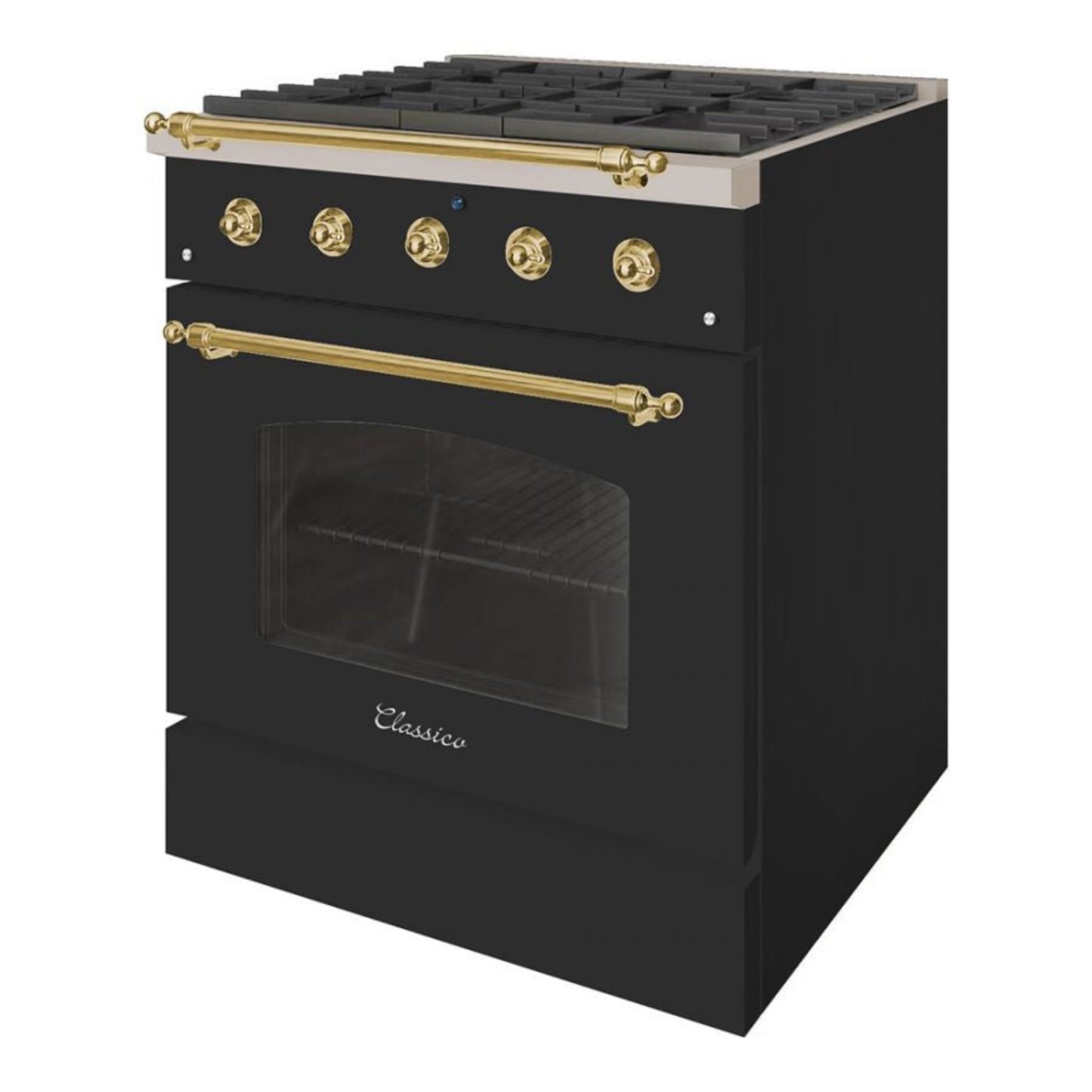 Hallman CLASSICO 30" 4.2 Cu.Ft. 4 Burner Freestanding Dual Fuel Range and Electric Oven - HCLRDF30