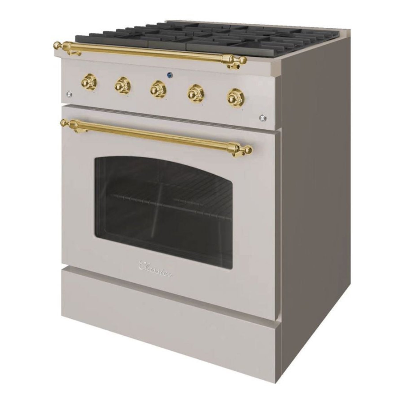 Hallman CLASSICO 30" 4.2 Cu.Ft. 4 Burner Freestanding Dual Fuel Range and Electric Oven - HCLRDF30