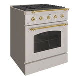 Hallman CLASSICO 30" 4.2 Cu.Ft. 4 Burner Freestanding Dual Fuel Range and Electric Oven - HCLRDF30