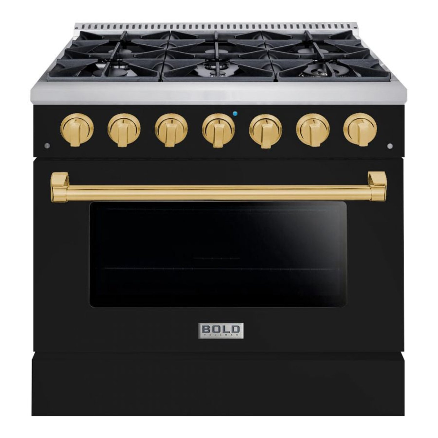 Hallman BOLD 36” 5.2 Cu.Ft. 6 Burner Freestanding All Gas Range and Gas Oven - HBRG36