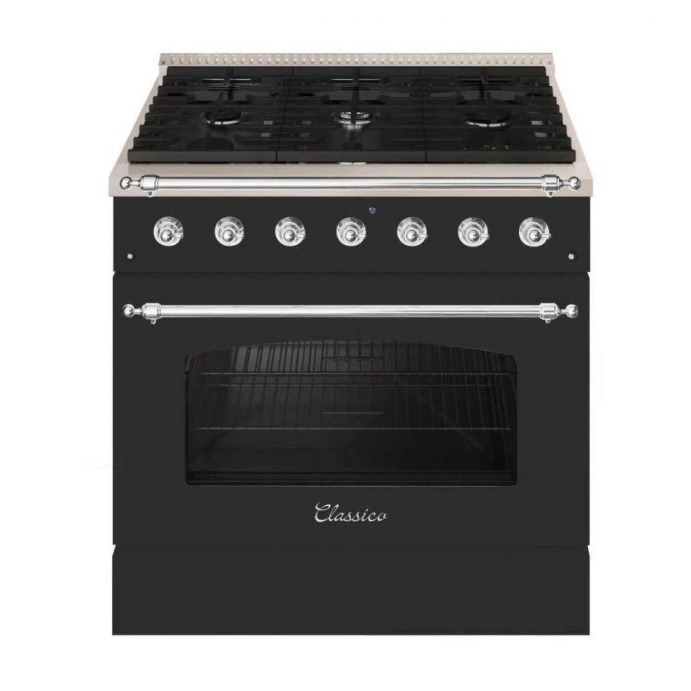 Hallman CLASSICO 36” 5.2 Cu.Ft. 6 Burner Freestanding Dual Fuel Range and Electric Oven - HCLRDF36