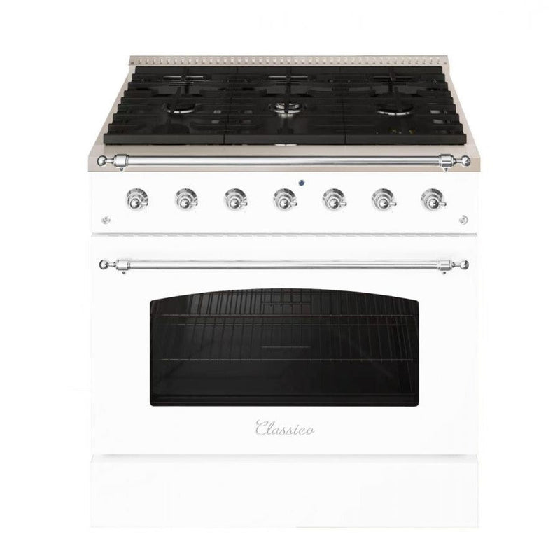 Hallman CLASSICO 36” 5.2 Cu.Ft. 6 Burner Freestanding All Gas Range and Gas Oven - HCLRG36