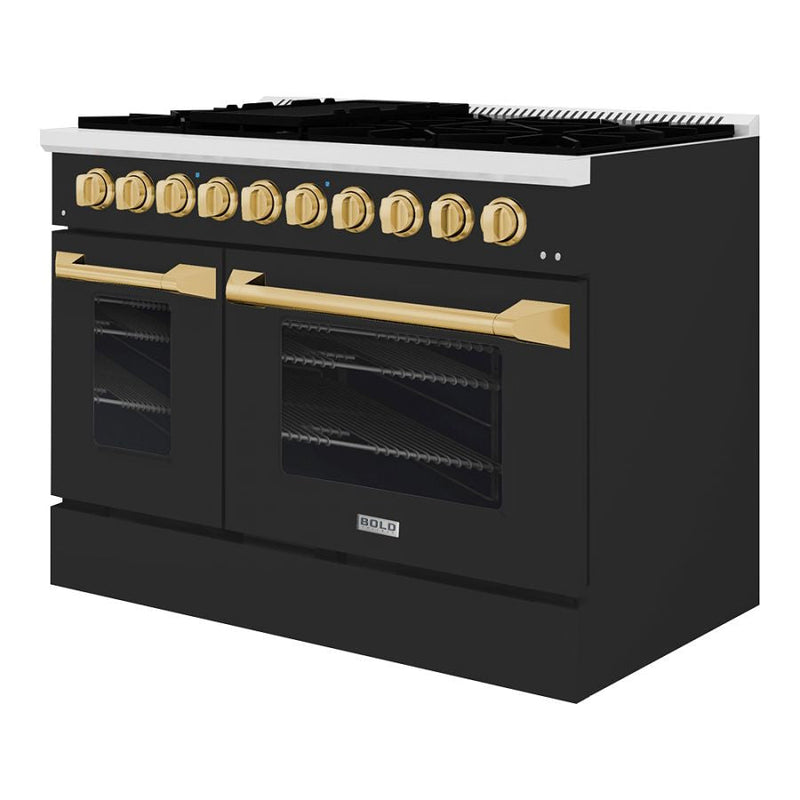 Hallman BOLD 48” 6.7 Cu.Ft. 8 Burner Freestanding All Gas Range and Gas Oven - HBRG48