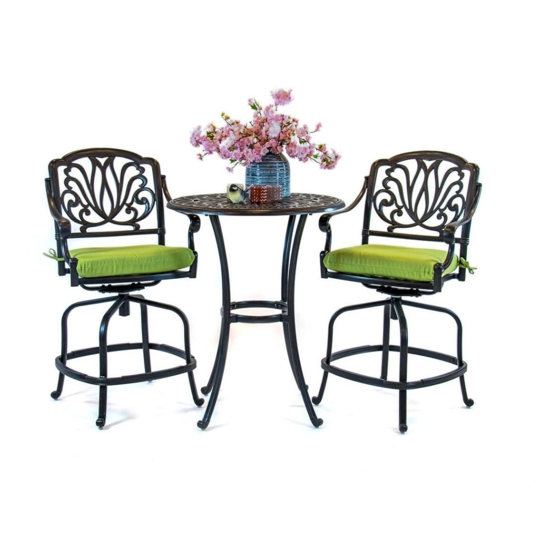 Hanamint Biscayne 30" Swivel Dining Set Counter Height 3 Piece Set - 92242