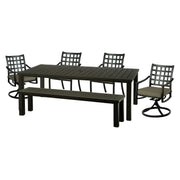 Hanamint Sherwood 44" X 84" Dining Set with Bench 6 Piece Set - 26602