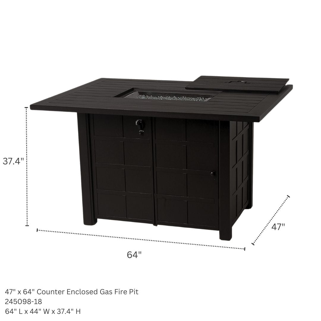 Sherwood 47" X 64" Fire Dining Set Counter Height 5 Piece Set - 82630