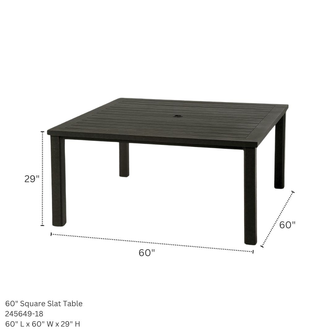 Hanamint Sherwood 60" Square Dining Table - 245649-18