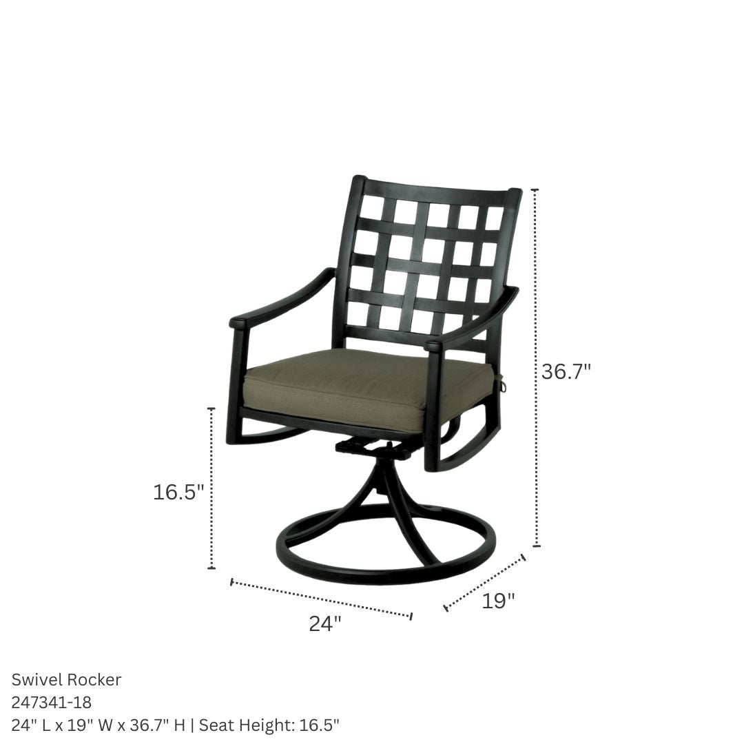 Hanamint Stratford Dining Swivel Rocker - 247341-18