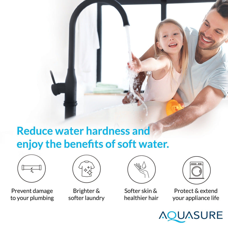 Aquasure Fortitude Pro Series Whole House Water Treatment System - 600,000 Gallon Harmony Series | 48,000 Grains Water Softener w/ Fine Mesh Resin