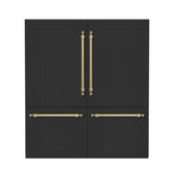 Hallman 72" Built-in, Side by Side Refrigerator with total of 28.4 Cu. Ft. and Freezer with a total of 11.2 Cu.Ft, Contemporary European Design, Panel Ready