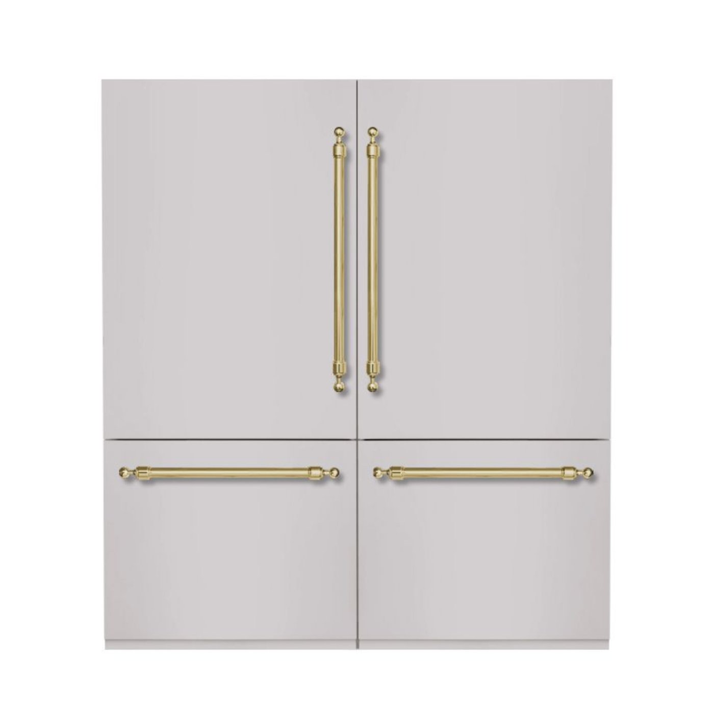 Hallman 72" Built-in, Side by Side Refrigerator with total of 28.4 Cu. Ft. and Freezer with a total of 11.2 Cu.Ft, Contemporary European Design, Panel Ready